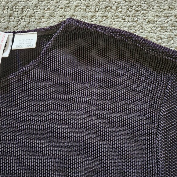 BRAND NEW WOMEN'S CHICO SEEDSTITCH SWEATER IN DEEP PLUM IN SMALL/MEDIUM SIZE - Picture 10 of 14